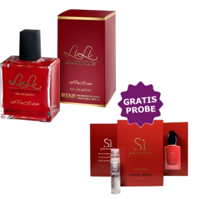 JFenzi Lili Ardagio Affection, 100 ml + Perfume Muestra Giorgio Armani Si Passione