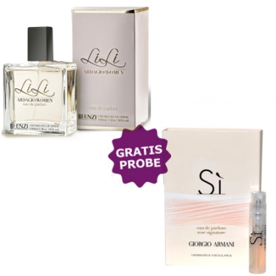 JFenzi Lili Ardagio 100 ml + Perfume Muestra Giorgio Armani Si