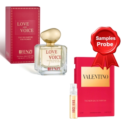 JFenzi Love and Voice 100 ml + Perfume Muestra Valentino Voce Viva