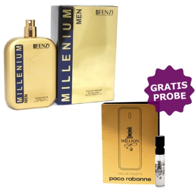 JFenzi Millenium Men 100 ml + Perfume Muestra Paco Rabanne 1 Million
