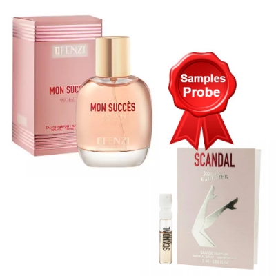 JFenzi Mon Succes Women 100 ml + Perfume Muestra Jean Paul Gaultier Scandal
