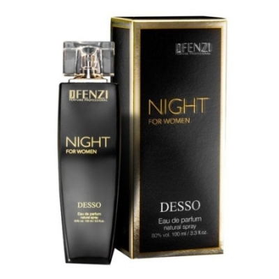JFenzi Desso Night Women 100 ml + Perfume Muestra Hugo Boss Nuit Femme