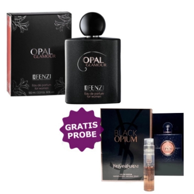 JFenzi Opal Glamour 100 ml + Perfume Muestra Yves Saint Laurent Opium Black
