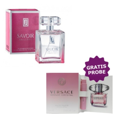 JFenzi Savoir Brillant 100 ml + Perfume Muestra Versace Bright Crystal