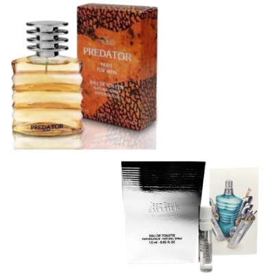 Fragrantia Secrets Predator 100 ml + Perfume Muestra Jean Paul Gaultier Le Male