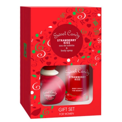 Jean Marc Sweet Candy Strawberry Kiss - Set, Eau de Toilette, Deodorant