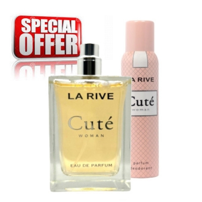 La Rive Cute - Conjunto promocional, Eau de Parfum-Tester, Desodorante
