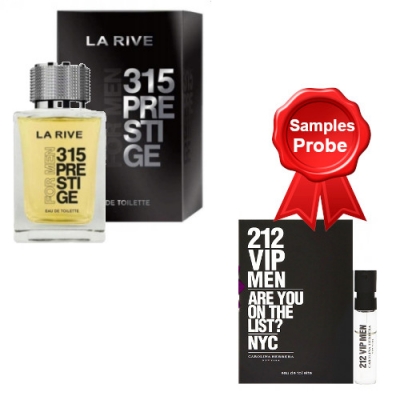 La Rive 315 Prestige 100 ml + Perfume Muestra Carolina Herrera 212 VIP Men