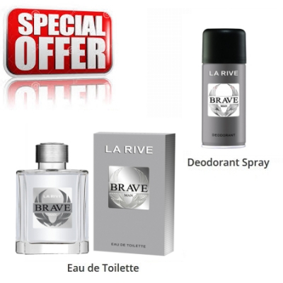 La Rive Brave Men - Conjunto promocional, Eau de Toilette, Deodorant