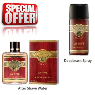 La Rive Cabana - Conjunto promocional, loción after shave, Deodorant