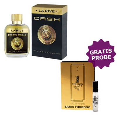 La Rive Cash Men 100 ml + Perfume Muestra Paco Rabanne 1 Million