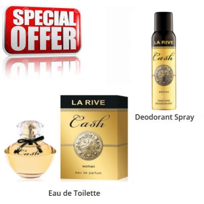 La Rive Cash for Woman - Conjunto promocional, Eau de Parfum, Deodorant