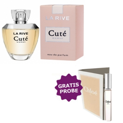 La Rive Cute 90 ml + Perfume Muestra Chloe Eau de Toilette