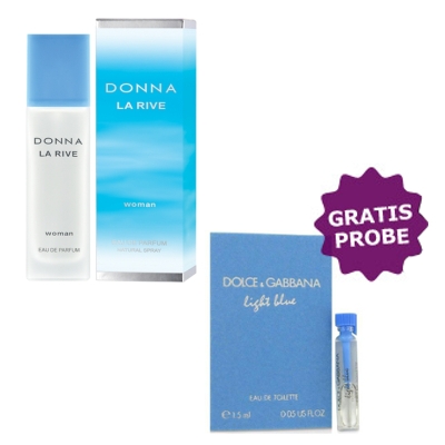 La Rive Donna 90 ml + Perfume Muestra D&G Light Blue Femme