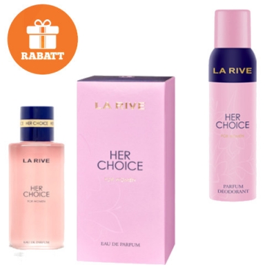 La Rive Her Choice - Promotional Set, Eau de Parfum, Deodorant