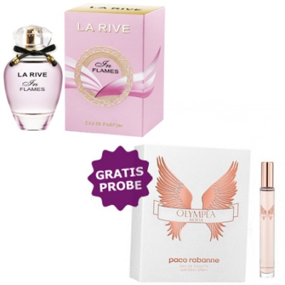 La Rive In Flames 90 ml + Perfume Muestra Paco Rabanne Olympea