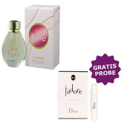 La Rive In Love 90 ml + Perfume Muestra Dior Jadore