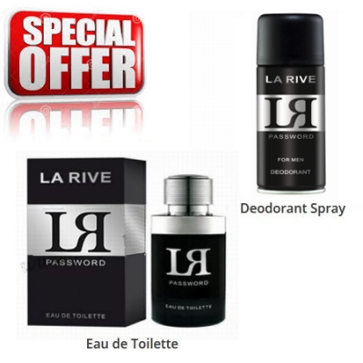 La Rive LR Password - Conjunto promocional, Eau de Toilette, Deodorant