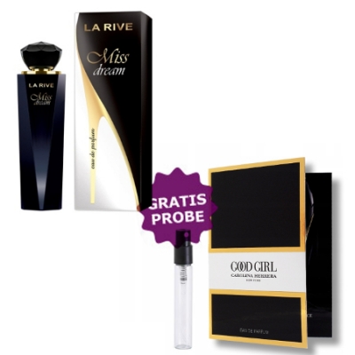 La Rive Miss Dream 100 ml + Perfume Muestra Carolina Herrera Good Girl