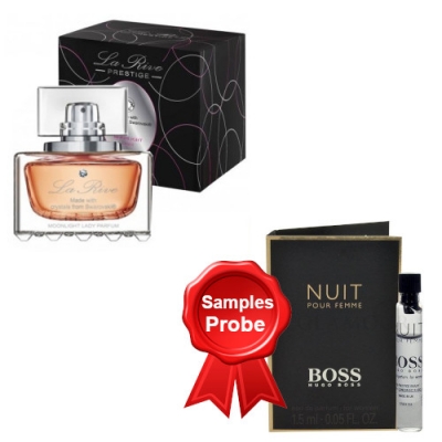 La Rive Prestige Moonlight Lady 75 ml + Perfume Muestra Hugo Boss Nuit Femme