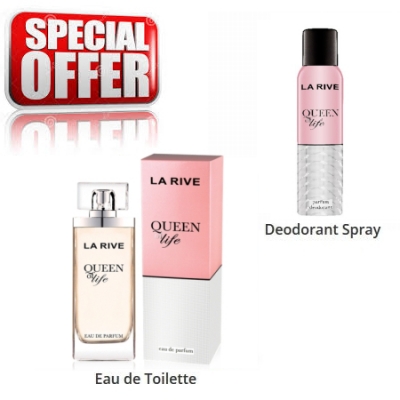 La Rive Queen of Life - Conjunto promocional, Eau de Parfum, Deodorant