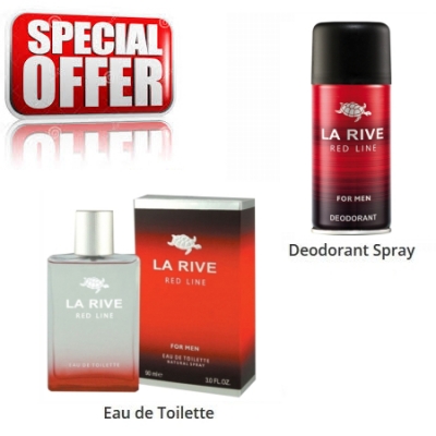 La Rive Red Line Men - Conjunto promocional, Eau de Toilette, Deodorant