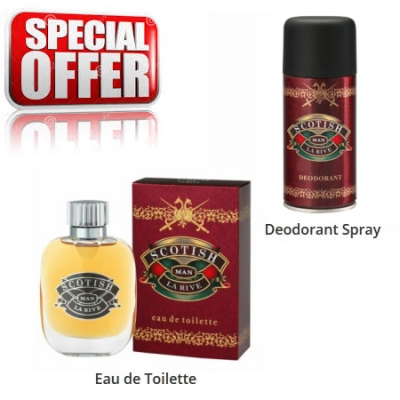 La Rive Scotish Man - Conjunto promocional, Eau de Toilette, Deodorant