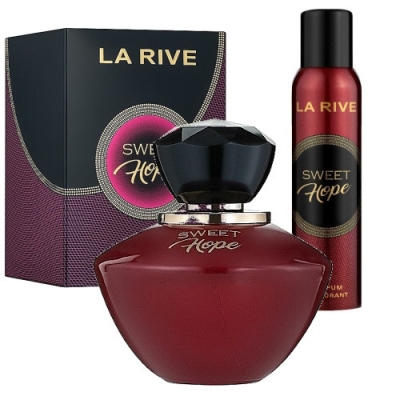 La Rive Sweet Hope - Conjunto promocional para mujer, Eau de Parfum 90 ml, deodorant 150 ml