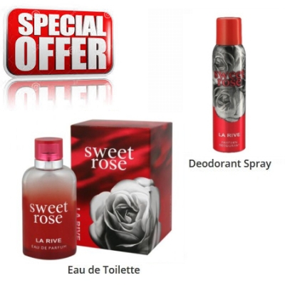 La Rive Sweet Rose - Conjunto promocional, Eau de Parfum, Deodorant