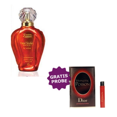 Lamis Fatal Snake Magical, tester 100 ml + Perfume Muestra Christian Dior Hypnotic Poison