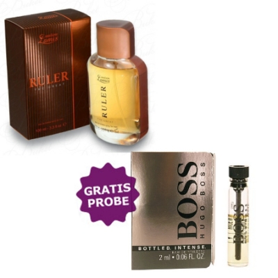 Lamis Ruler The Great 100 ml + Perfume Muestra Boss Bottled Intense Men