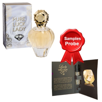 Linn Young Pure Luck Lady - 100 ml + Perfume Muestra Paco Rabanne Lady Million
