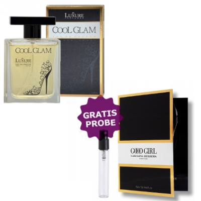 Luxure Cool Glam 100 ml + Perfume Muestra Carolina Herrera Good Girl