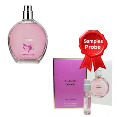 Luxure Temptation 100 ml + Perfume Muestra Chanel Chance Eau Tendre