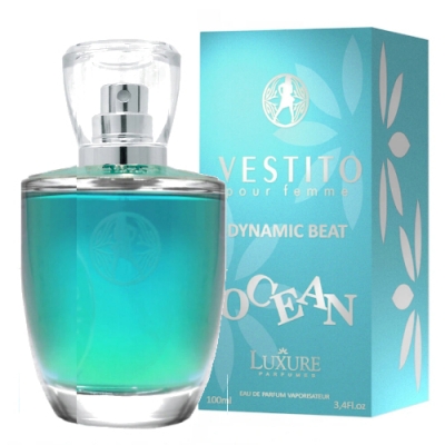 Luxure Vestito Dynamic Beat Ocean 100 ml + Perfume Muestra Versace Dylan Turquoise