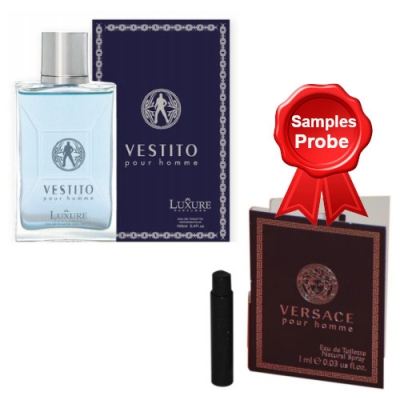 Luxure Vestito Pour Homme 100 ml + Perfume Muestra Versace Pour Homme