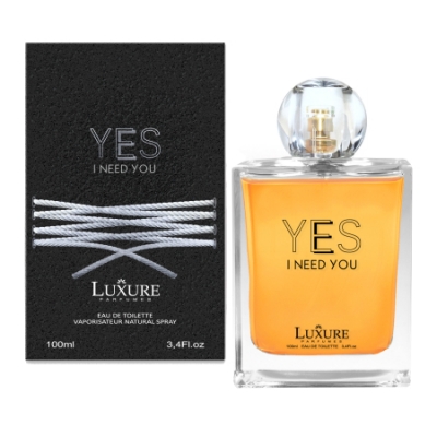 Luxure Yes I Need You 100 ml + Perfume Muestra Armani Stronger With You