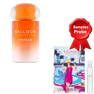 New Brand Master NB Balloon Orange 100 ml + Perfume Muestra Escada Miami Blossom