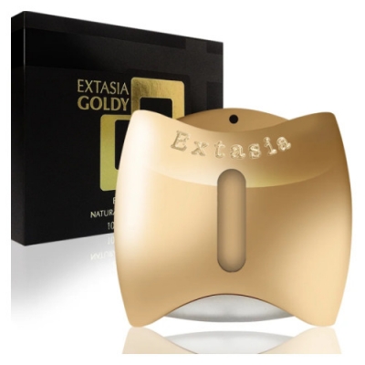 New Brand Extasia Goldy 100 ml + Perfume Muestra Gucci Guilty
