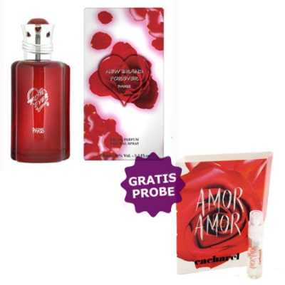 New Brand Forever 100 ml + Perfume Muestra Cacharel Amor