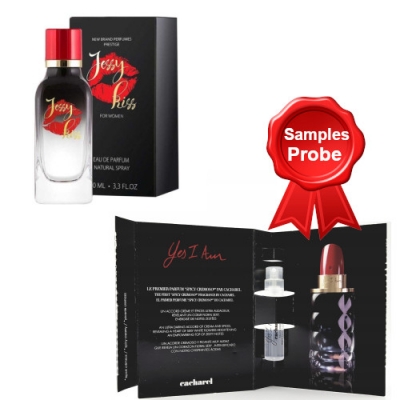 New Brand Jessy Kiss 100 ml + Perfume Muestra Cacharel Yes I Am