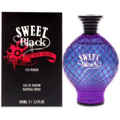 New Brand Sweet Black Woman 100 ml + Perfume Muestra Paco Rabane Black XS L' Exces