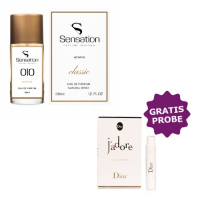 Sensation No.010, 36 ml + Perfume Muestra Dior Jadore