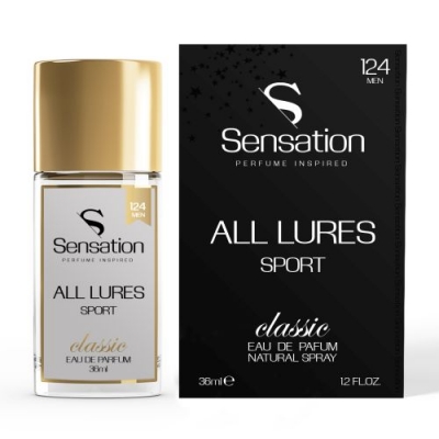 Sensation 124 All Lures Sport 36 ml + Perfume Muestra Chanel Allure Homme Sport