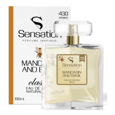 Sensation 438 Mandarin and Basil 100 ml + Perfume Muestra Guerlain Aqua Allegoria Mandarine Basilic