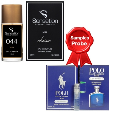 Sensation No.044, 36 ml + Perfume Muestra Ralph Lauren Polo Blue