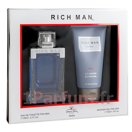 Paris Bleu Rich Man, Set for Men, Eau de Toilette, Showergel
