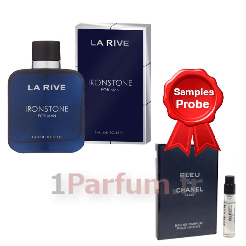 La Rive IronStone 100 ml + Perfume Muestra Chanel Bleu de Chanel